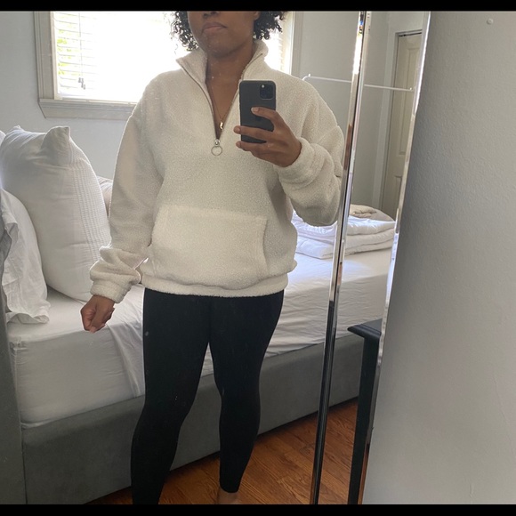 Teddy Half-zip Pull Over Sweater - Picture 3 of 3